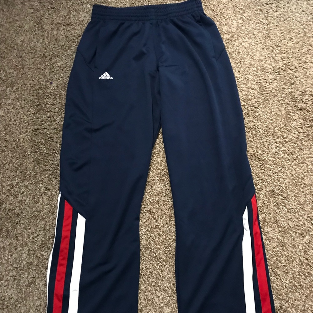 Red White and Blue Adidas Joggers